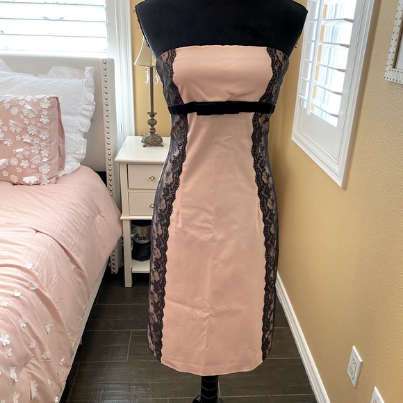 Pink strapless cocktail or semi formal dress. Size 4 - Picture 1 of 10
